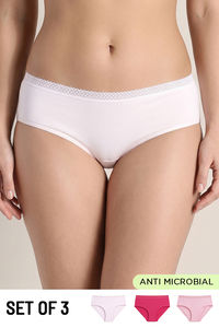 Zivame Regular Rise Full Coverage Hipster Panty (Pack of 3) - Multicolor — thumbnail 1